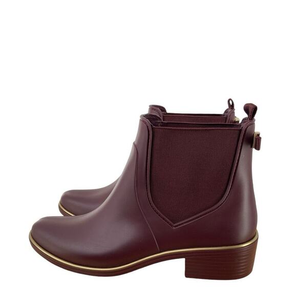 Kate Spade Rubber Rain Boots Women's Size 10 Water Proof Chelsea Ankle Bootie - Picture 4 of 11